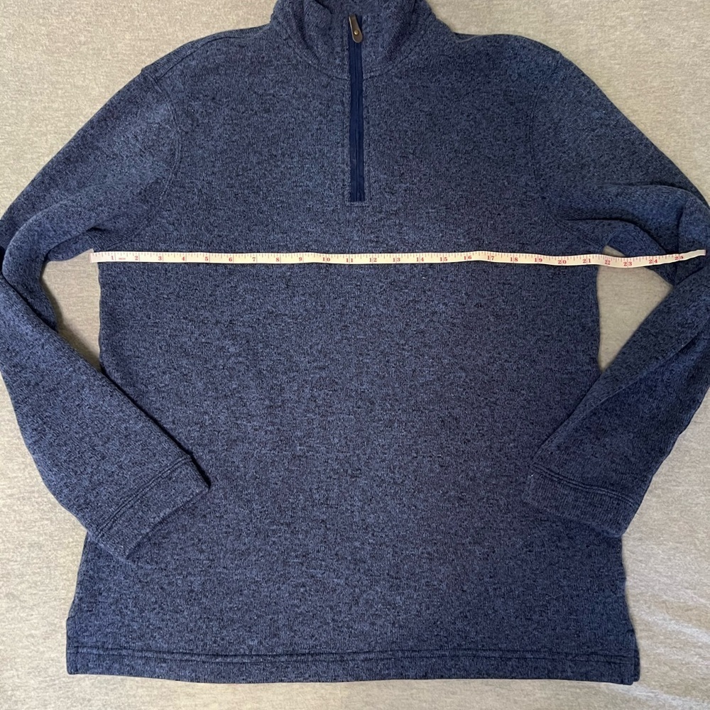Haggar Cool 18 Blue Quarter Zip Pullover Men’s Lightweight